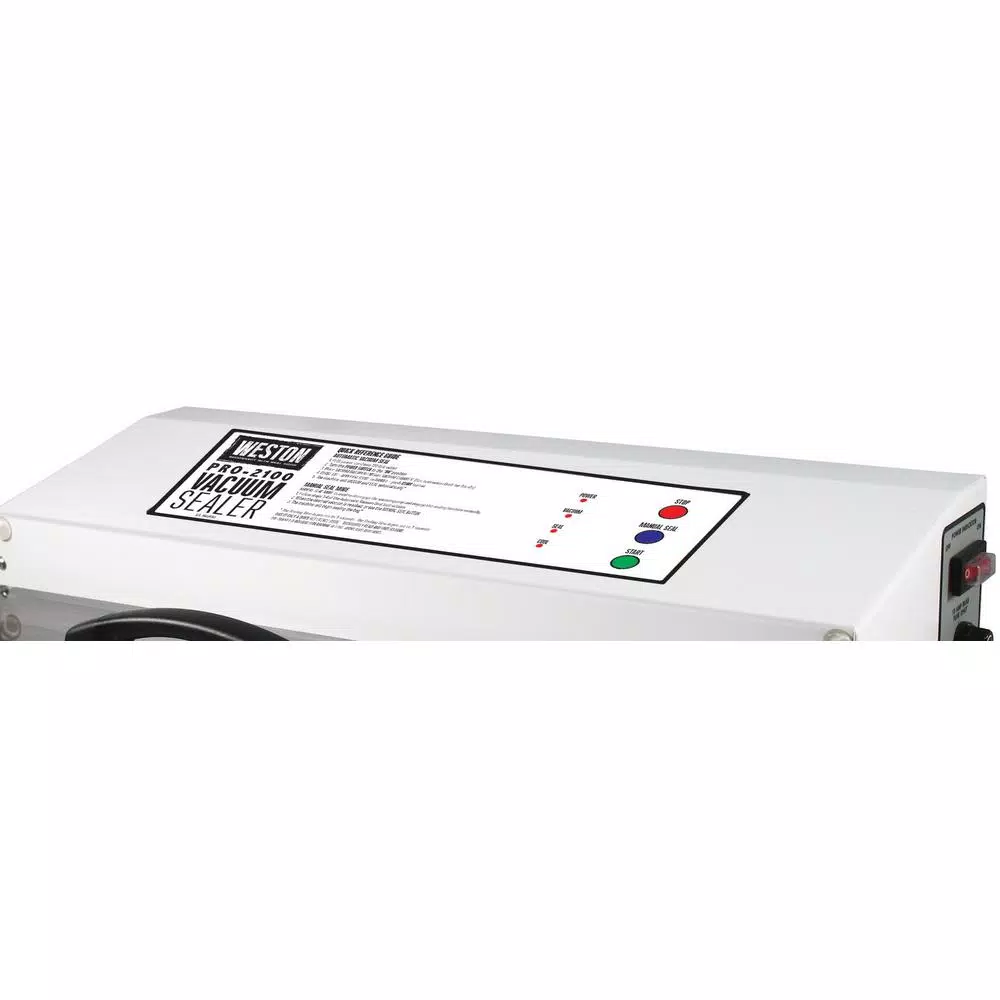 Food Processing Weston Pro-2100 White Food Vacuum Sealer - Image 4