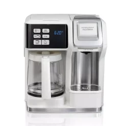 Coffee Makers Hamilton Beach 12-Cup White FlexBrew 2-Way Coffee Maker