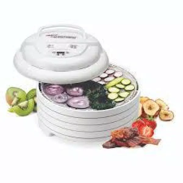 Food Processing Nesco Gardenmaster 4-Tray Expandable White Food Dehydrator With Temperature Control - Image 5