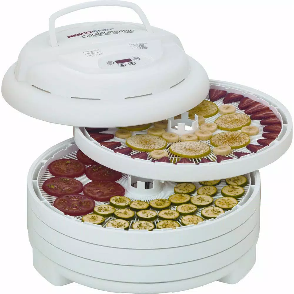 Food Processing Nesco Gardenmaster 4-Tray Expandable White Food Dehydrator With Temperature Control - Image 3