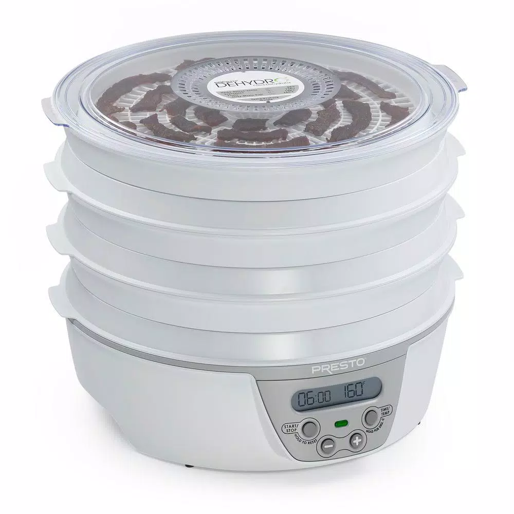 Food Processing Presto Dehydro 6 Tray White Digital Electric Food Dehydrator With Digital Thermostat And Timer - Image 3