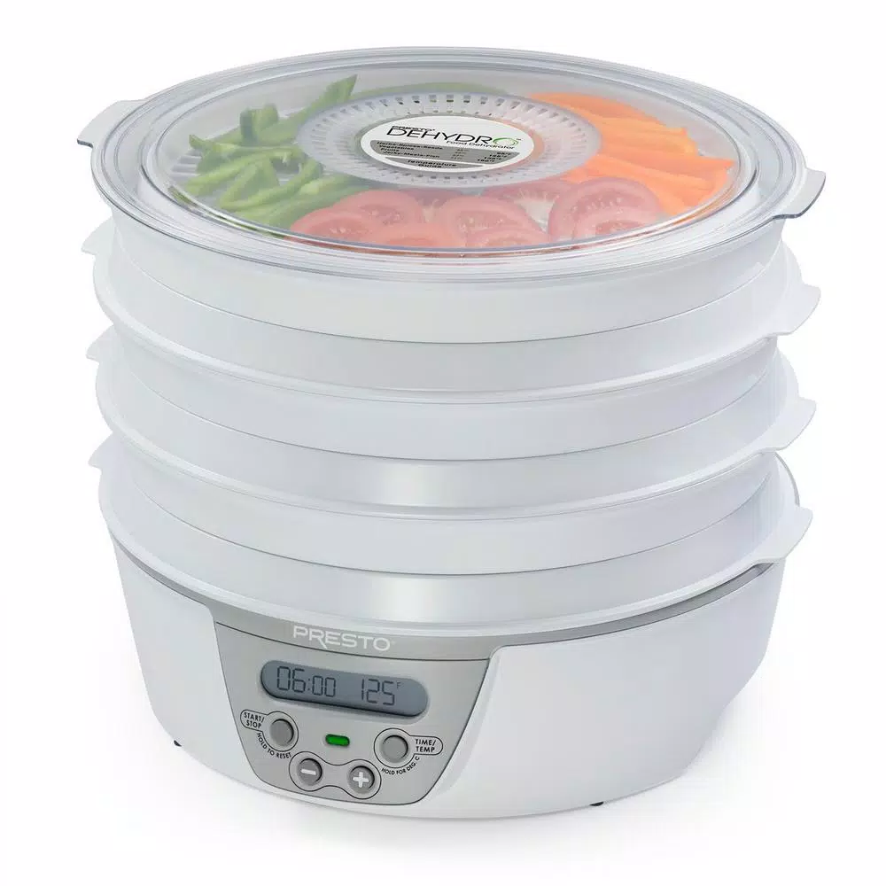 Food Processing Presto Dehydro 6 Tray White Digital Electric Food Dehydrator With Digital Thermostat And Timer - Image 5