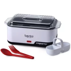 Cookers Presto Bento Box White 1.75 Cup Electric Steamer Ramen Noodle Cooker