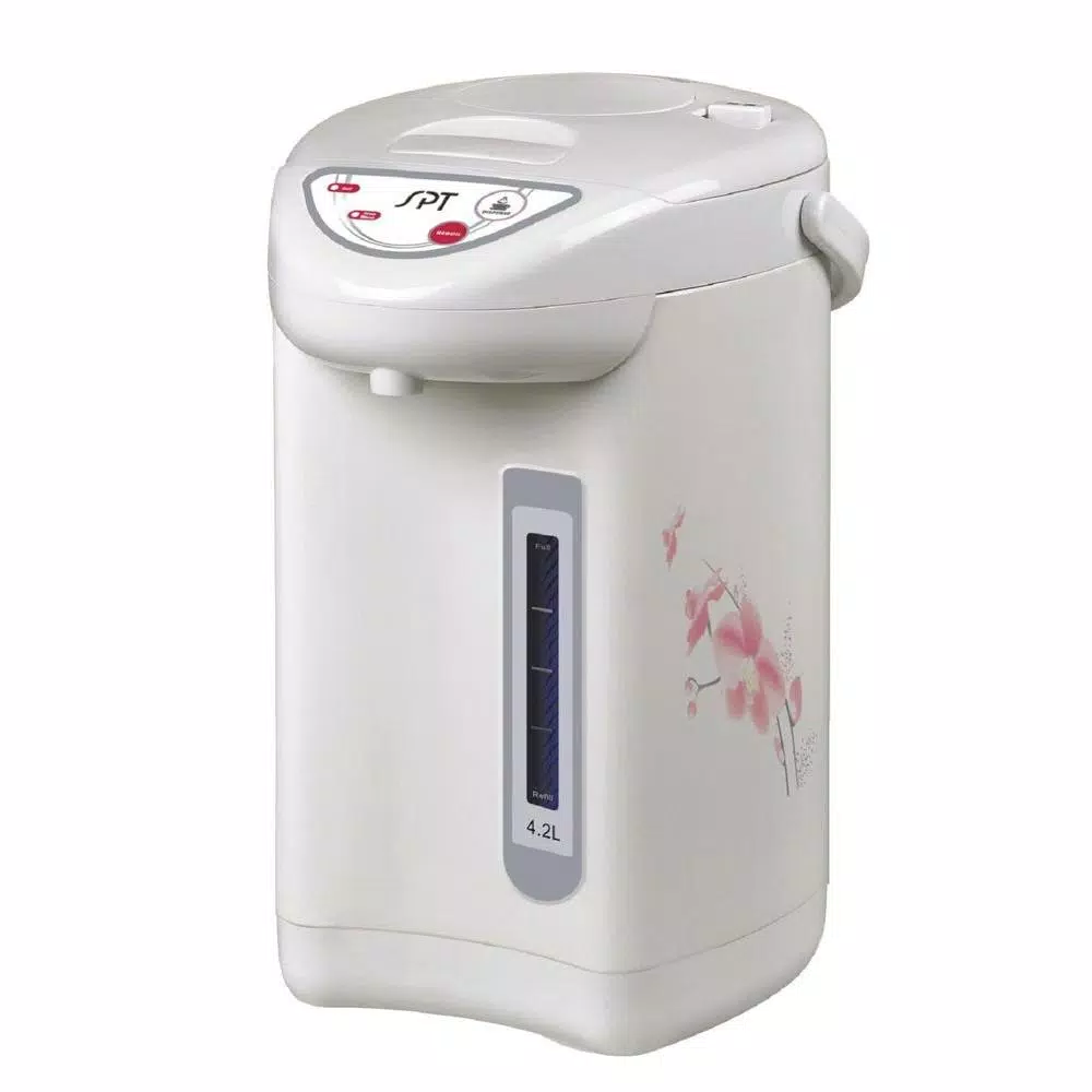 Electric Kettles SPT SPT 17.75-Cup White Electric Kettle And Dual-Pump Hot Water Dispenser