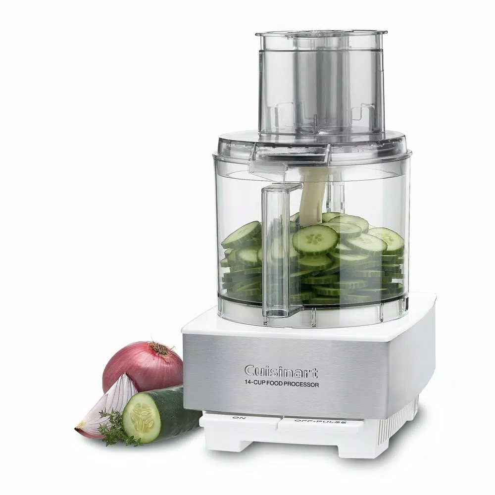 Food Processing Cuisinart Custom 14-Cup 2-Speed White Stainless Steel Food Processor With Pulse Control - Image 6