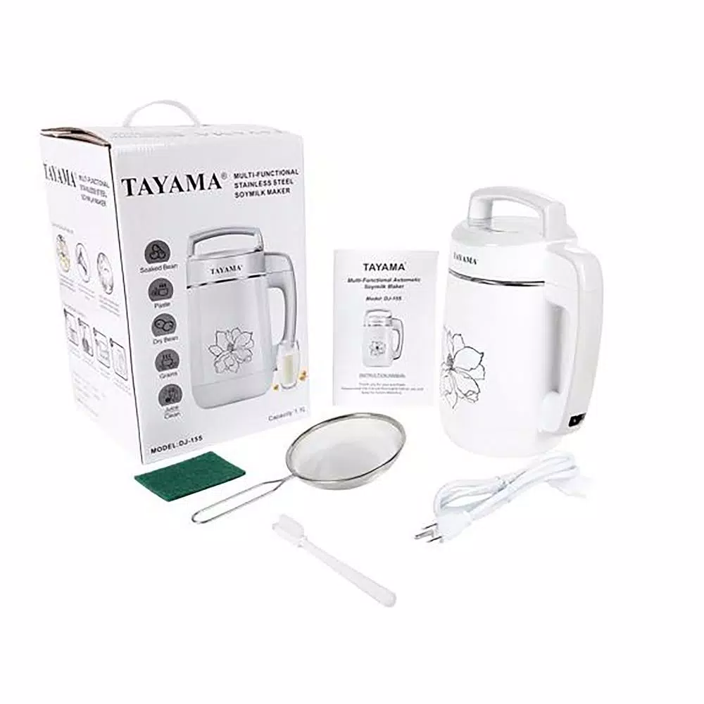 Juicers Tayama Multi-Functional 1.1 L White Stainless Steel Soy Milk Maker - Image 6