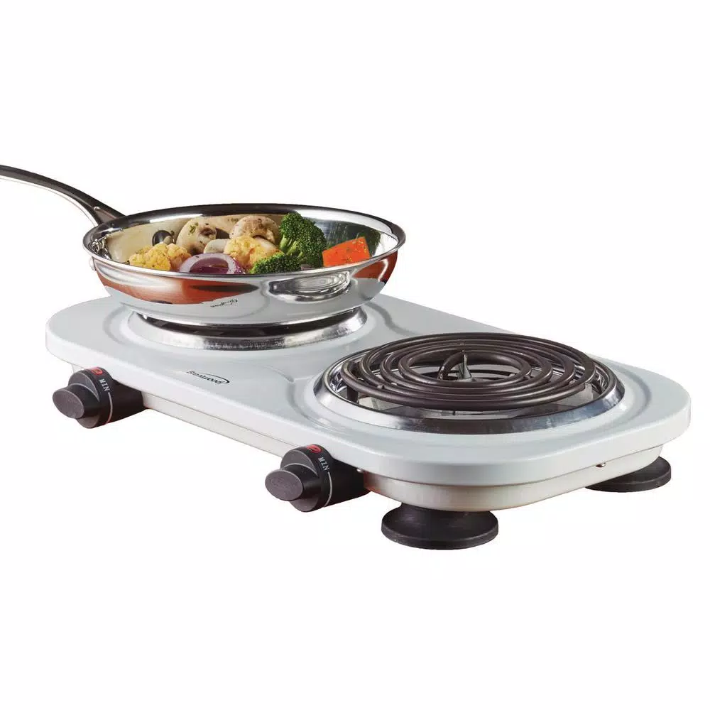 Food Warmers Brentwood Appliances 2-Burner 30 In. White Electric Burner - Image 5
